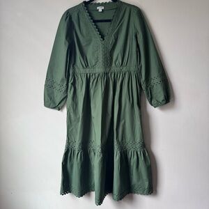 J. Crew Green Midi/Maxi Dress